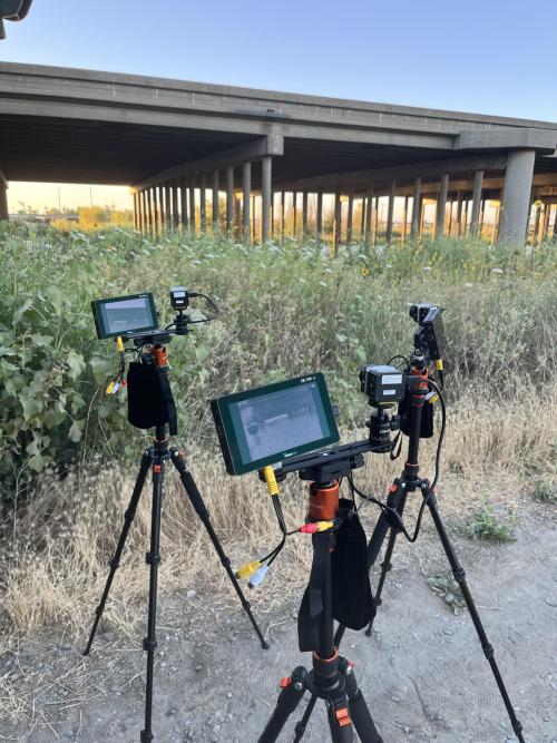 Tripods with thermal cameras